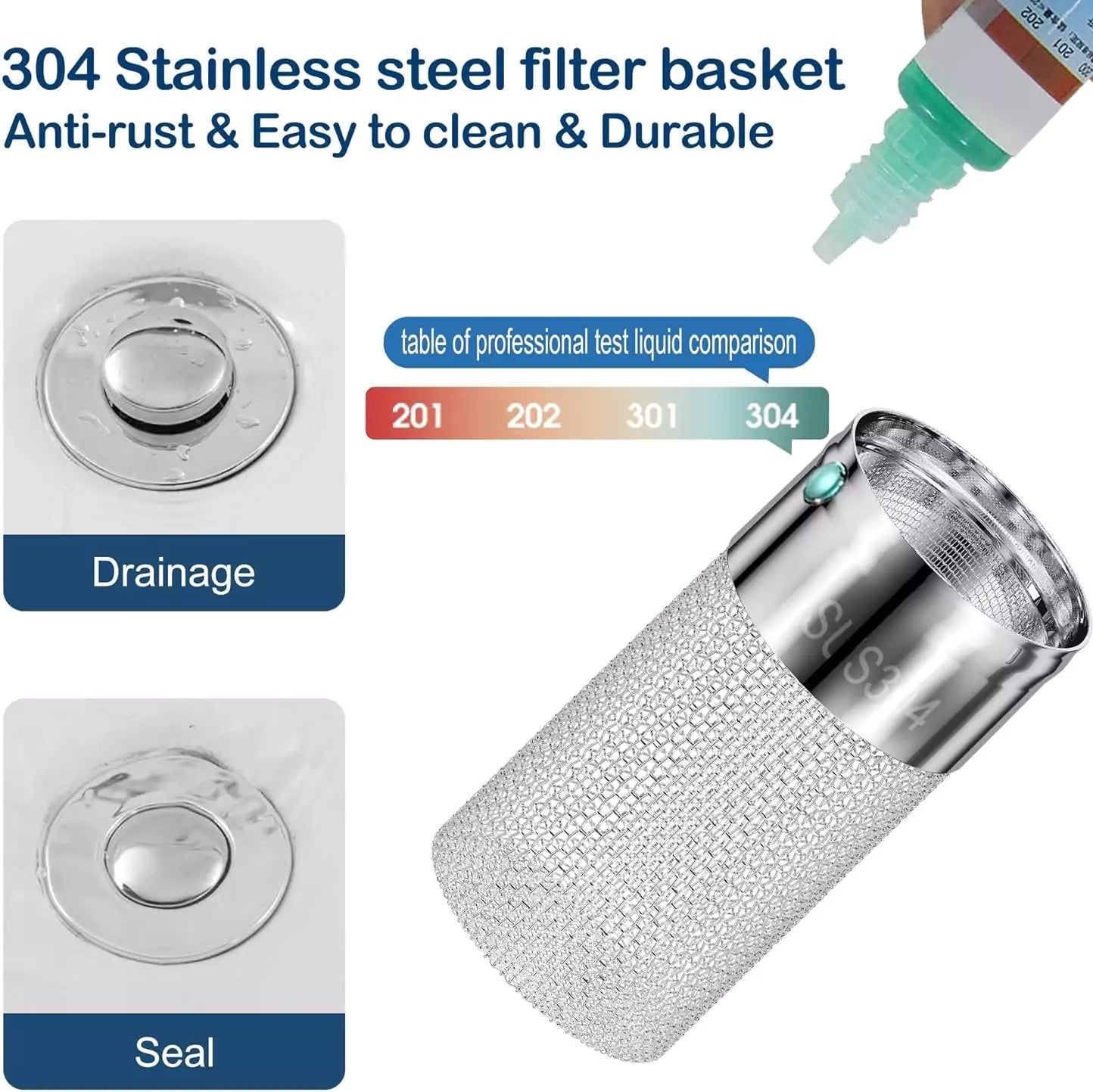 SmartDrain™ – Solid Metal Build. Brass Core. Upgraded Design Fits 99% of Sinks