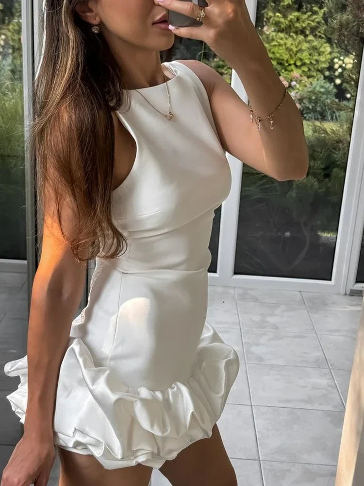 Elegant Ruffled Mini Dress