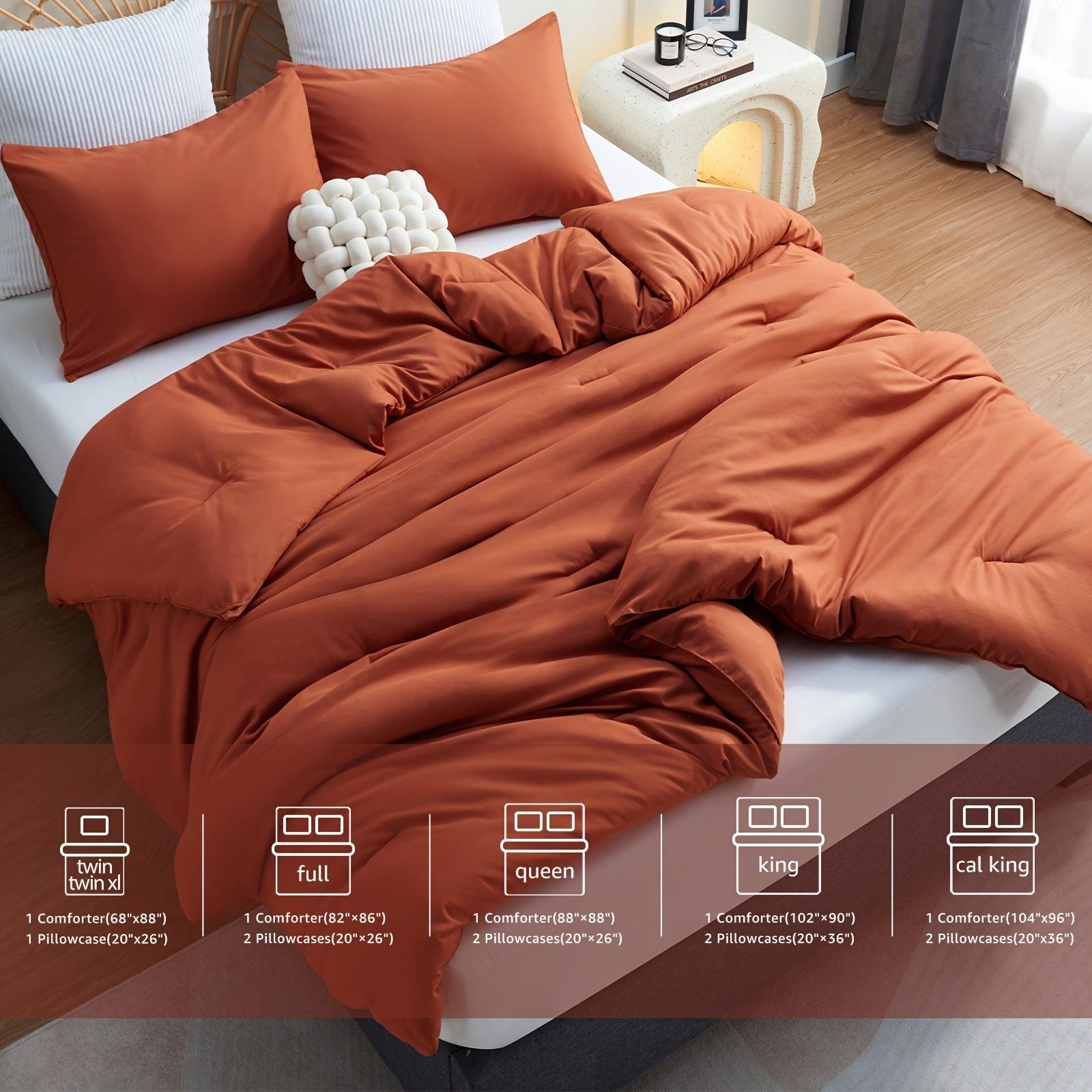 3-Piece Solid Breathable Quilted Style Bedding Sets