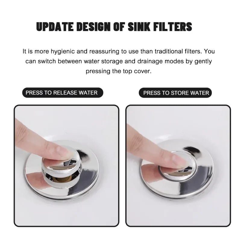 SmartDrain™ – Solid Metal Build. Brass Core. Upgraded Design Fits 99% of Sinks